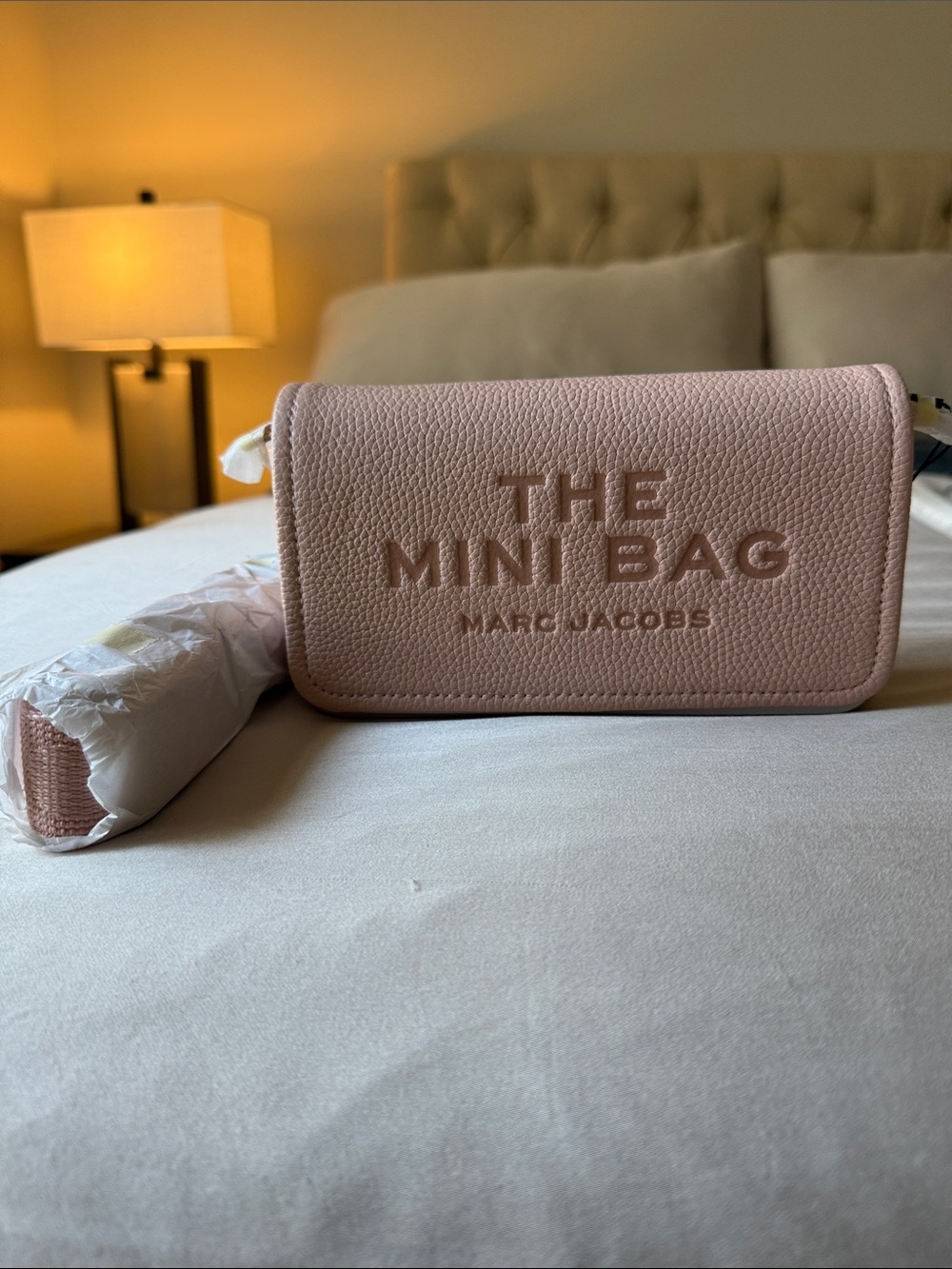 Marc Jacobs Pebbled Leather Mini Crossbody in Blush Pink